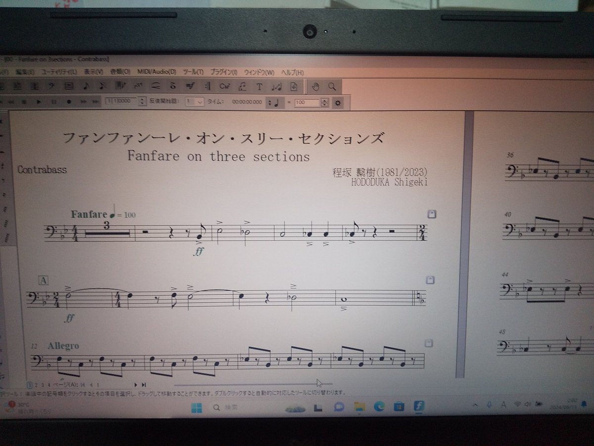 ScoreBridge's tweet image. 弦楽器1パート作成完了。