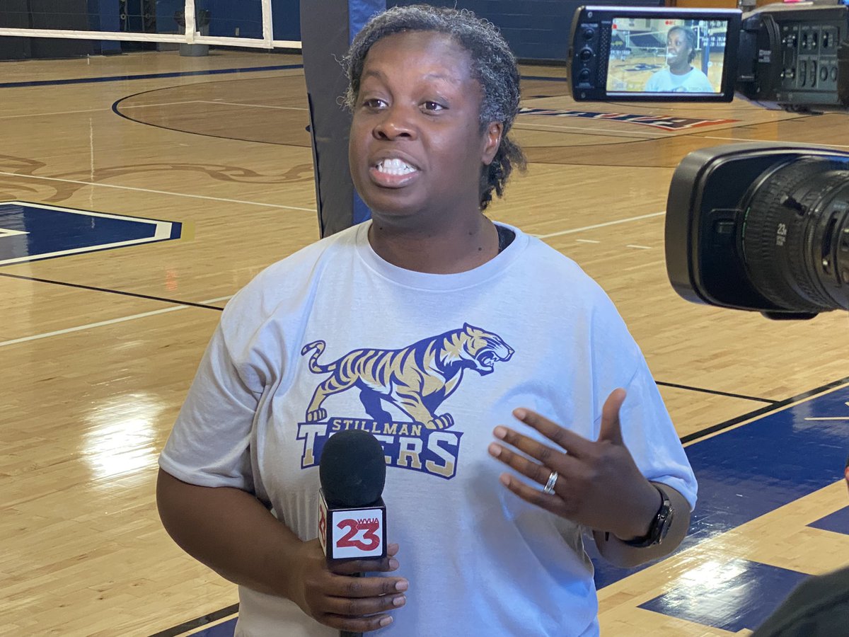 GoStillman's tweet photo. As the first week of @GoStillmanVB practice winds down, @WVUA23Sports visited @StillmanCollege today to speak with volleyball head coach Theresa Berry-Franks and senior Emily Powell. 

Tune into @wvua23 tonight at 10 and later this week for coverage. https://t.co/OQKopY4aYI