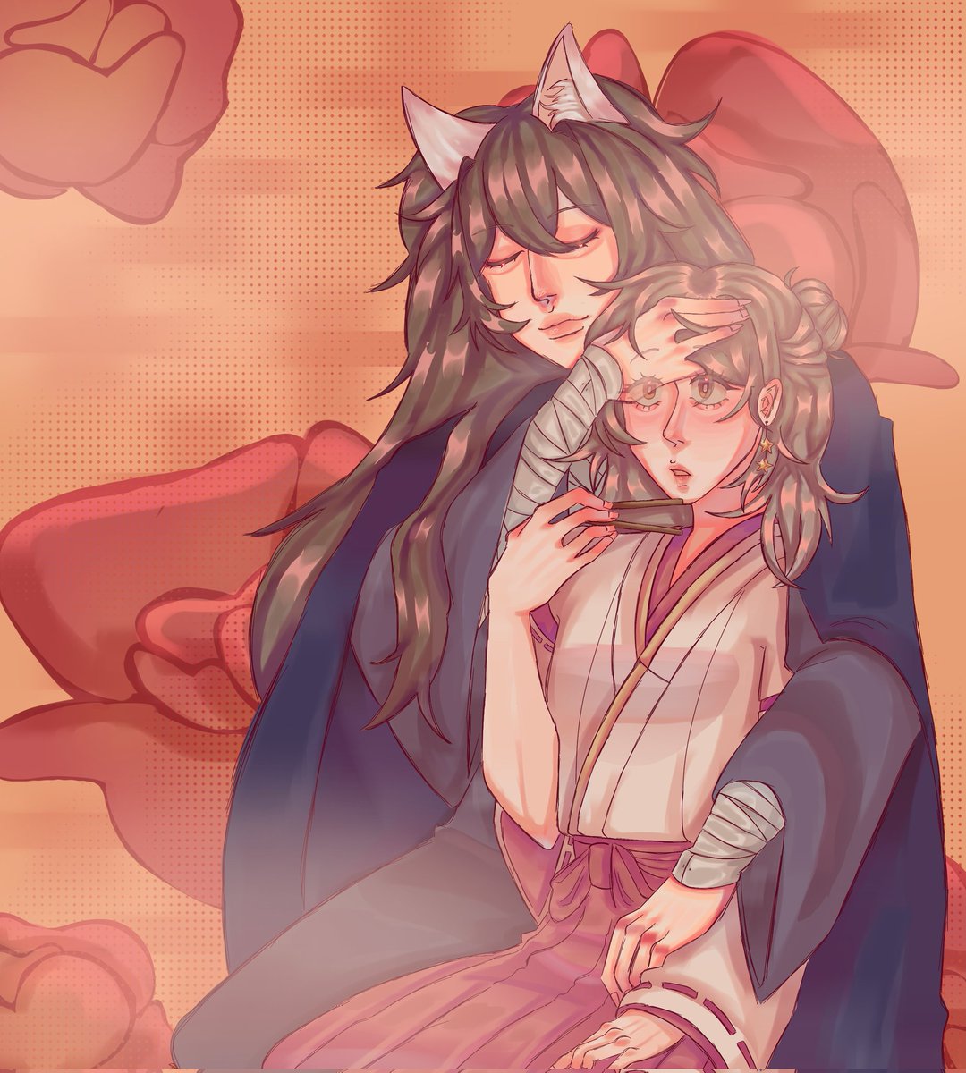 ilyosamu's tweet photo. (  ❤️‍🩹🌹 !! —— "I just really love you You're the only reason why I really love you 
When I see you smile I just can't get enough and I can't live without you. . .
Baby I just really love you." ♡!

꒰ ꔫ ꒱ - Because - Stray kids! ♡

[ #bsd_oc #yumetwt #selfshiptwt #osamudazai ] https://t.co/wyYRGvXFCt