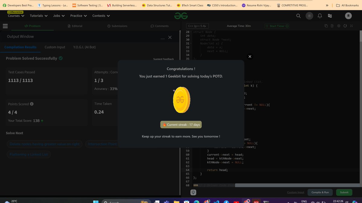 Codemigod_666's tweet photo. Day 17:  #geekstreak2024 
Solved my 17th POTD (Problem Of The Day)  
username: codemigod666     
(find me on GFG) 

#GFG (Will be continuting the streak for atleast 30 days) https://t.co/50pn4CkFJm
