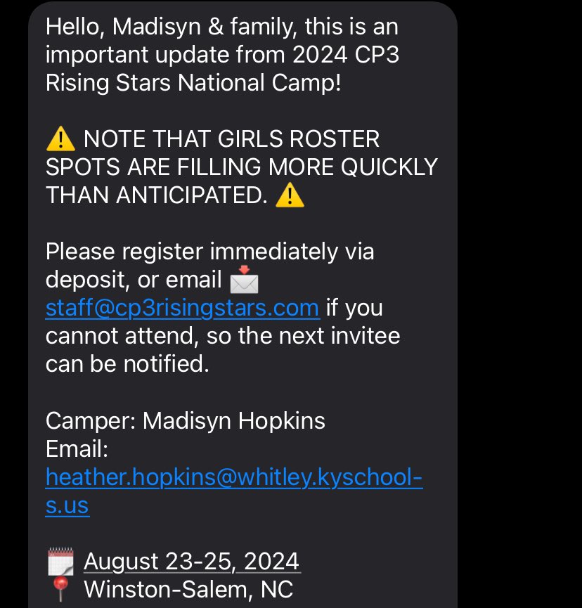 Thank you for the invite <a href="/CP3RisingStars/">🚀13TH ANNUAL CP3 RISING STARS NATIONAL CAMP🚀</a> 🏀