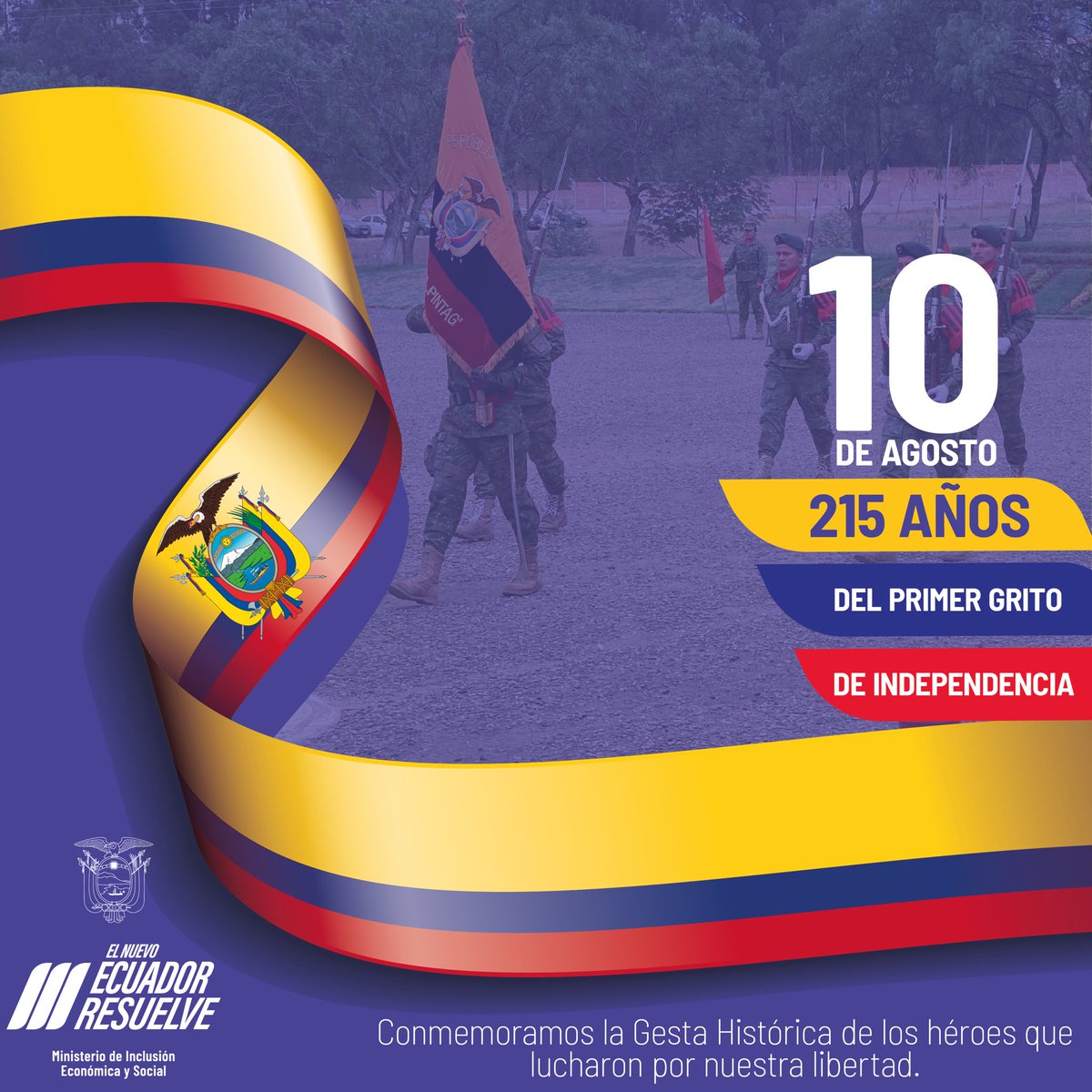camileonok's tweet photo. Conmemorar la gran Gesta Histórica de nuestros héroes que lucharon por nuestra libertad, es también recordar su valentía y sacrificio. El #10DeAgosto debe invitarnos a celebrar nuestra identidad como ecuatorianos! 🇪🇨🙂 #ElNuevoEcuador https://t.co/mzqe5Og52U