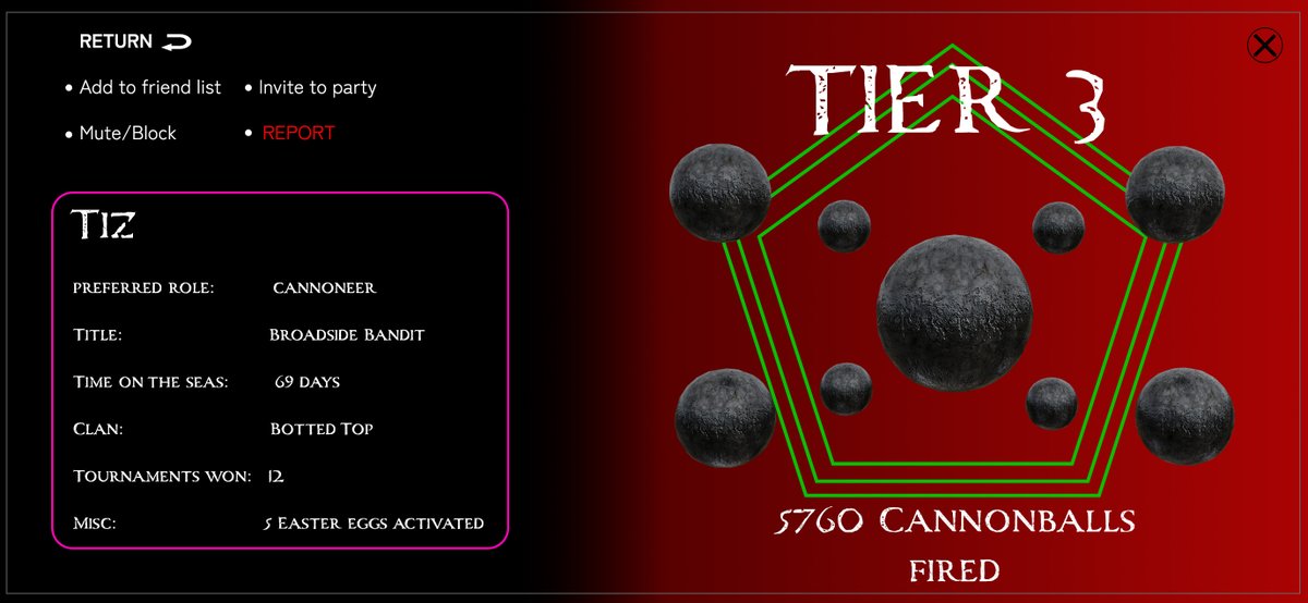 BroadsideDev's tweet image. Explore the Potential of Pirate Profile Cards:

Showcase your achievements and give your profile a unique shine with personalized customization options! 
Here are some concept designs illustrating what these cards could look like.