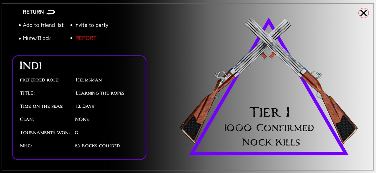 BroadsideDev's tweet image. Explore the Potential of Pirate Profile Cards:

Showcase your achievements and give your profile a unique shine with personalized customization options! 
Here are some concept designs illustrating what these cards could look like.