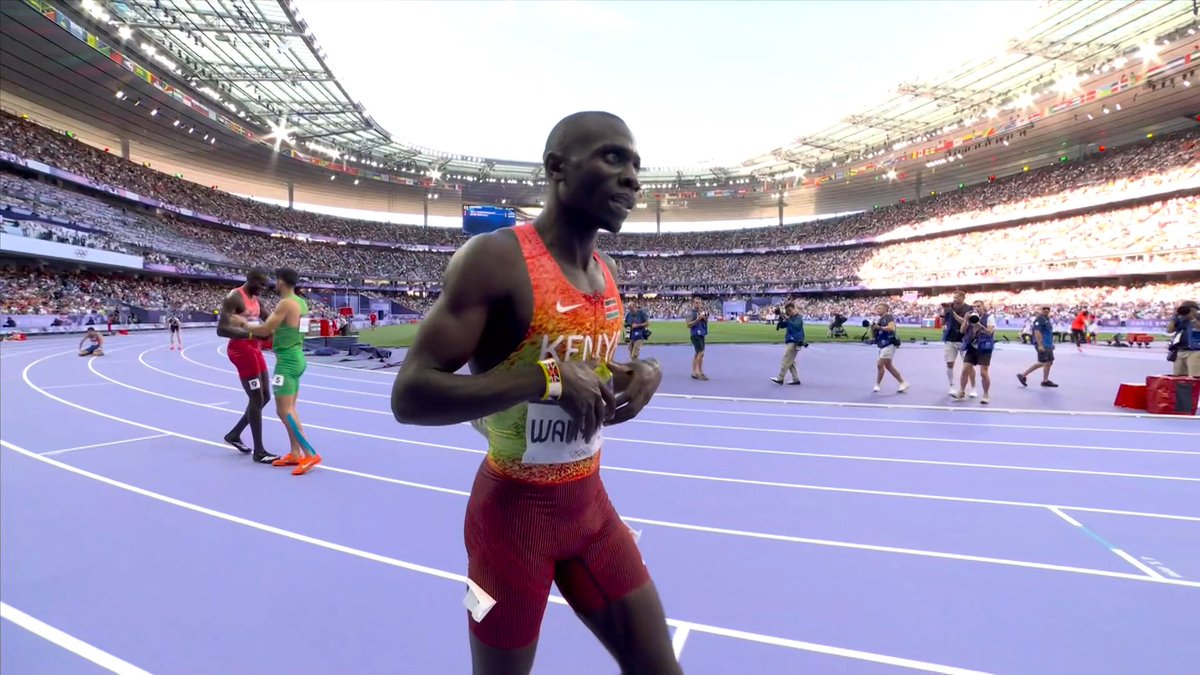 ChrisChavez's tweet photo. MEN'S 800M FINAL, RESULTS: EMMANUEL WANYONYI WINS OLYMPIC GOLD RUNNING FROM THE FRONT THE WHOLE WAY! 1:41.19 MOVES HIM TO 3RD ON THE ALL-TIME LIST! 4 MEN UNDER 1:42!

1. 🇰🇪 Emmanuel Wanyonyi - 1:41.19   
2. 🇨🇦 Marco Arop - 1:41.20 AR  
3. 🇩🇿 Djamel Sedjati - 1:41.50  
4. 🇺🇸 Bryce Hoppel - 1:41.67 NR  
5. 🇪🇸 Mohamed Attaoui - 1:42.08  
6. 🇫🇷 Gabriel Tual - 1:42.14  
7. 🇧🇼 Tshepiso Masalela - 1:42.82   
8. 🇬🇧 Max Burgin - 1:43.84  

#Paris2024 #Olympics #Athletics