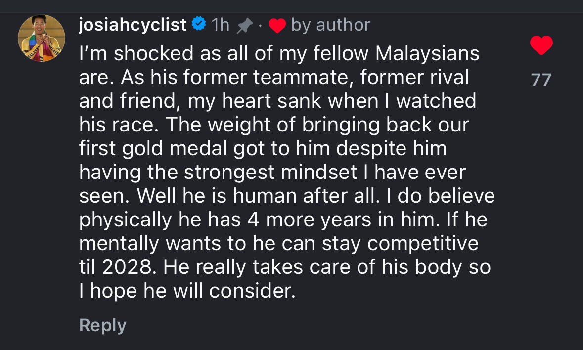 ikhwandayne's tweet photo. Josiah Ng on Azizulhasni’s DSQ. https://t.co/92doSUdRB8