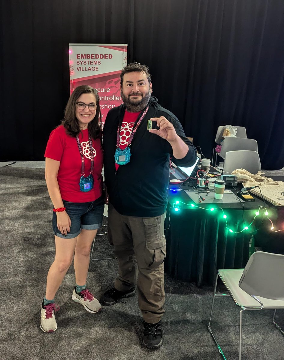 HEY <a href="/defcon/">DEF CON</a> 👋 

Did you manage to hack our new chip yet? We have a big special prize for you if you do. 

Come find us in the Embedded Systems Village. We’re next to #hextree who are too cool to be in a photo but we still love them.

 #DEFCON #defcon32