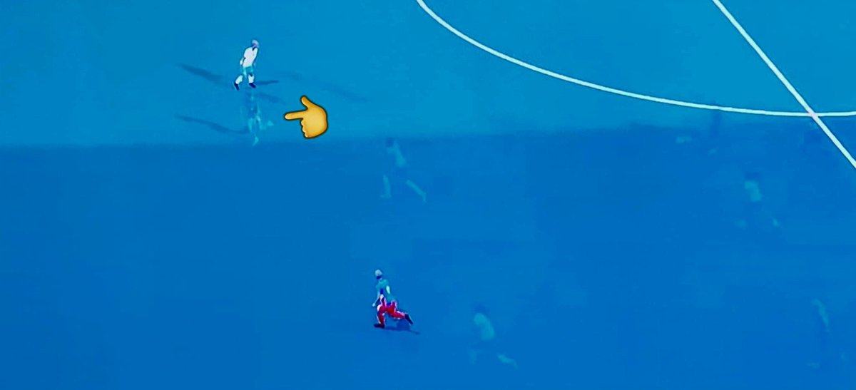 boxerface's tweet photo. @edwtimao In MANY or MOST other games they call it offside as they participated or influenced the run of play. Typically the runner would run away from the ball or stop to show is not doing so. (Also very interesting they didn't replayed the goal much on down-times) 🤔 cause is obvious https://t.co/bt96MZth7m