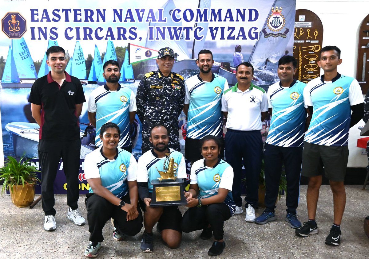 IN_HQENC's tweet image. 🚤 The ENC Yachting Championship 2024-25,  successfully showcased the sport and fueled competitive spirit. #Maritime @IN_Circars

🏆Congratulations to Fleet A for their stellar performance and ultimate victory!   @IN_EasternFleet 
#ENCYachting2024 
#YachtRacing