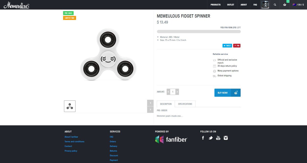 splinknoid's tweet photo. @Memeulous The Memeulohs fidget spinner should have been three times the price tbh https://t.co/uS5jULLjKp