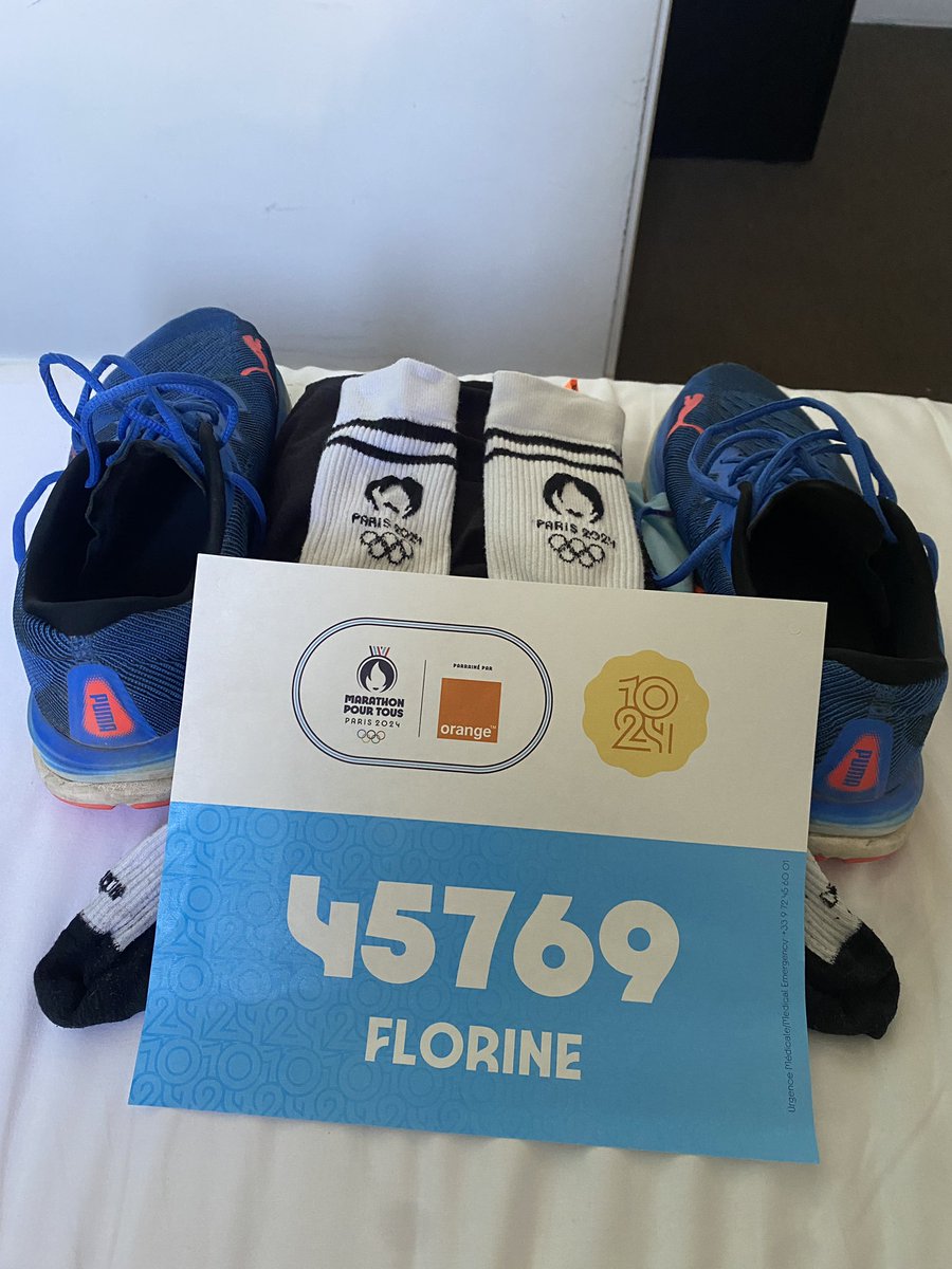Flo2116's tweet image. 10km marathon pour tous Paris 2024 départ à 00h30🏃🏻‍♀️