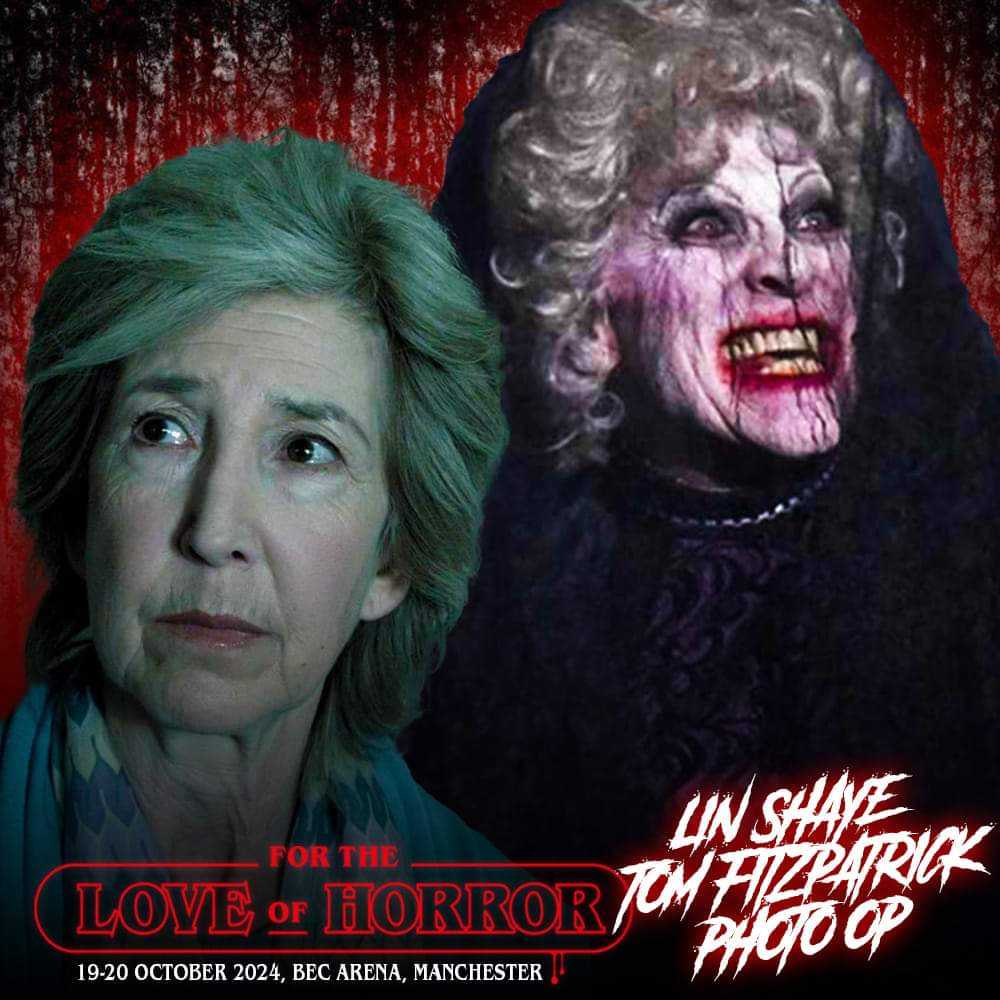 ftlohorror's tweet photo. What a duo photo op we have for you this year. #TomFitzpatrick in costume alonside #LinShaye
An absolute must for #Insidious fans
Tickets available at
https://t.co/ZcFHmJb9iy
#horror #HorrorFamily #HorrorMovies #HorrorCommunity #ComicCon #Manchester #ForTheLoveofHorror https://t.co/XJfoEXsr1D