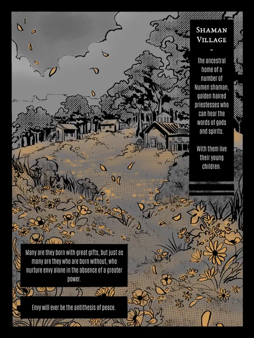 An #ELDENRING comic collab, story boarding and coloring done by @WhiteCatArts and editing, typesetting, lineart done by me. 
🧵 1-4 