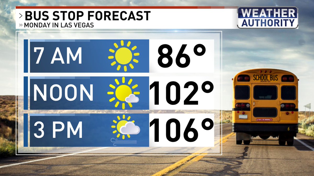 BillBellis's tweet photo. Here's your back to school forecast for #LasVegas. @News3LV @NWSVegas #WeatherAuthority #vegas #Vegasweather #nvwx #monsoon2024 #BackToSchool2024 https://t.co/mqYh2aT3mS