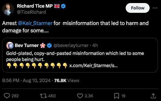 Just an MP calling for the PM to be arrested

I'm literally lost for words