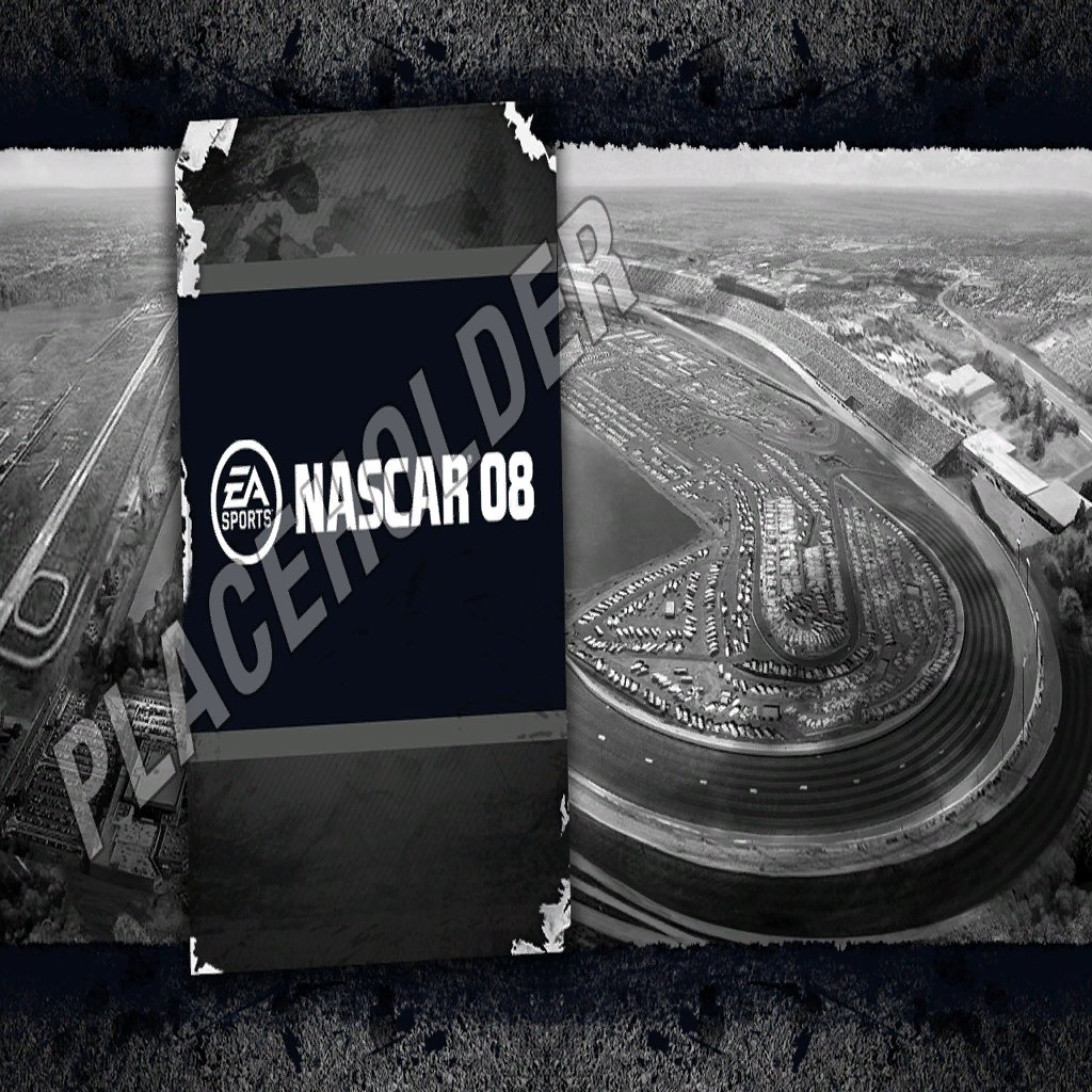 2002GrandPrix's tweet photo. Here's a placeholder loading screen that's in NASCAR 09 (PS3). It's under the name "LoadOut.p3s", and looks to be an aerial shot of Daytona with a NASCAR 08 logo slapped on top with "PLACEHOLDER" slapped on top of that. https://t.co/jsi09RtG04