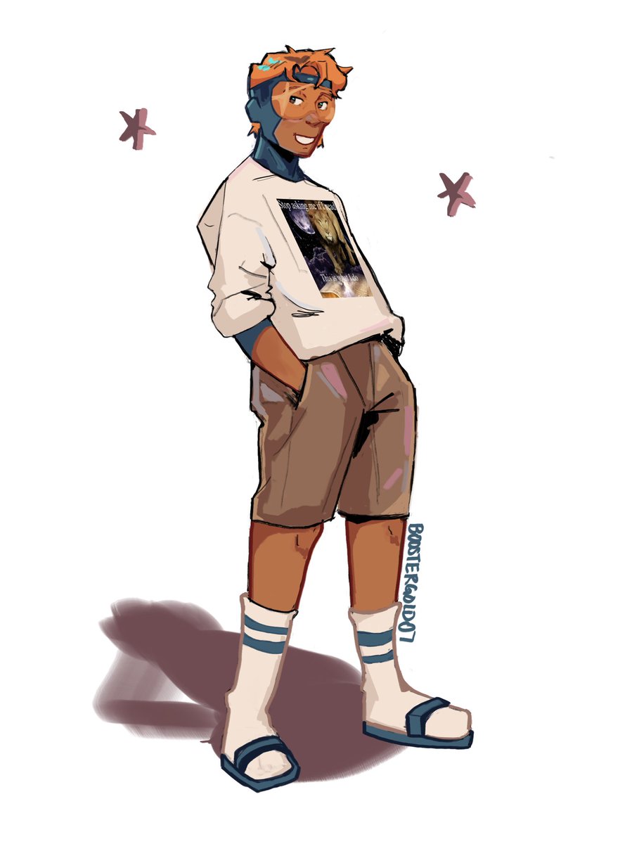 what is this guy WEARING #dc #boostergold 

for <a href="/Battycat_art/">Batty/Bee - I stand with 🇵🇸</a> for <a href="/dcforgaza/">DC Gotcha For Gaza</a> ! want something like this? consider donating! the last day to donate is august 18th! it’s only 5 dollars!