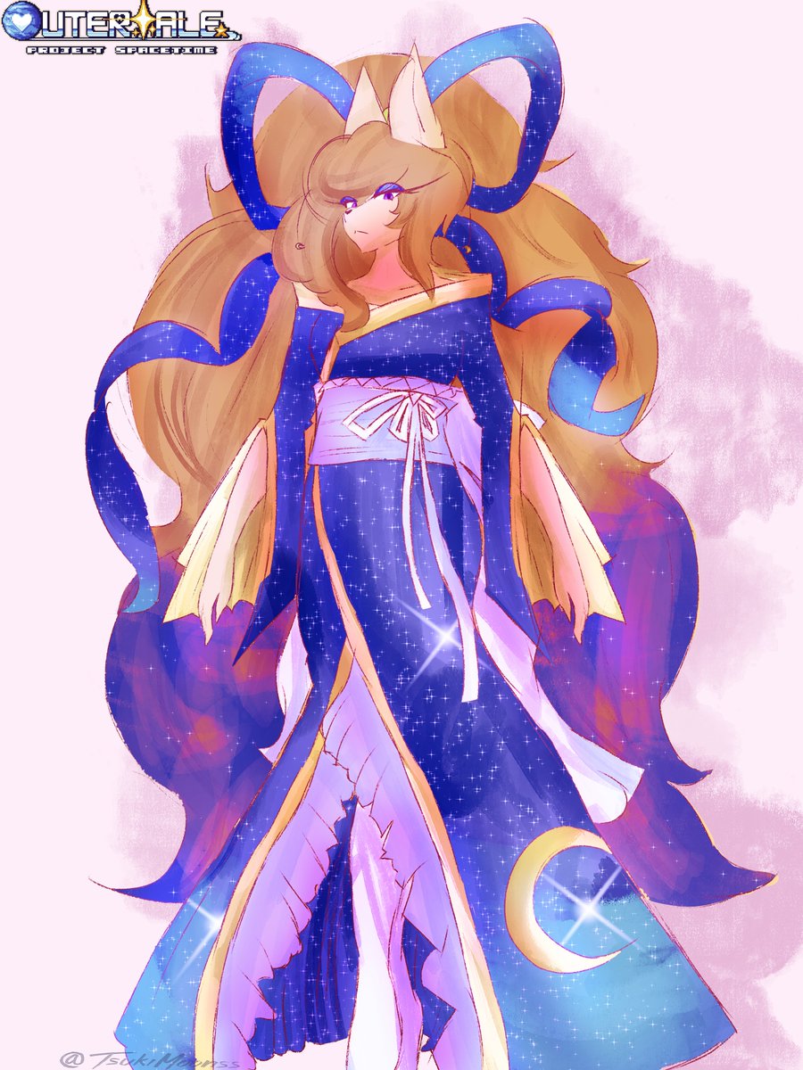 TsukiMoonss's tweet image. My take on an Outertale Ceroba!!! The fox mother who lives on the Polaris section of the Outpost 💜
#UndertaleYellow #Outertale