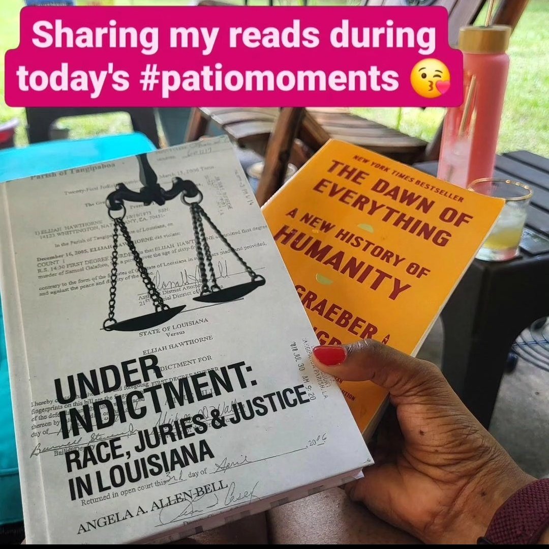 If you ain't enjoying today's weather, I'm going to enjoy it for you (smile) 😘 and I'm particularly excited about @AngelaAllenBell
new book!!! Just got it today. Get your copy at  a.co/d/eXYjGpn ♥️♥️♥️ 
#dawnchanetcollins #patiomoments