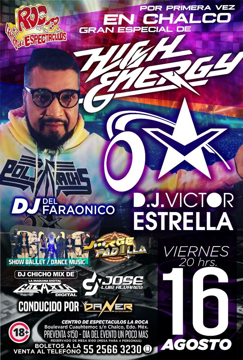 Quien jala ? 
‼️‼️ESPECIAL DE HIGH ENERGY ‼️‼️
▪️Viernes 16 de agosto 2024▪️
🔺Centro de espectáculos LA ROCA 🔺
◽️Chalco edo. Mexico ◽️
TODOS INVITADOS ‼️‼️‼️
#djvepms #djvictorestrellapolymarchs #djvictorestrella #highenergy #centrodeespectaculoslaroca #LaRoca 
#ChalcoCentro