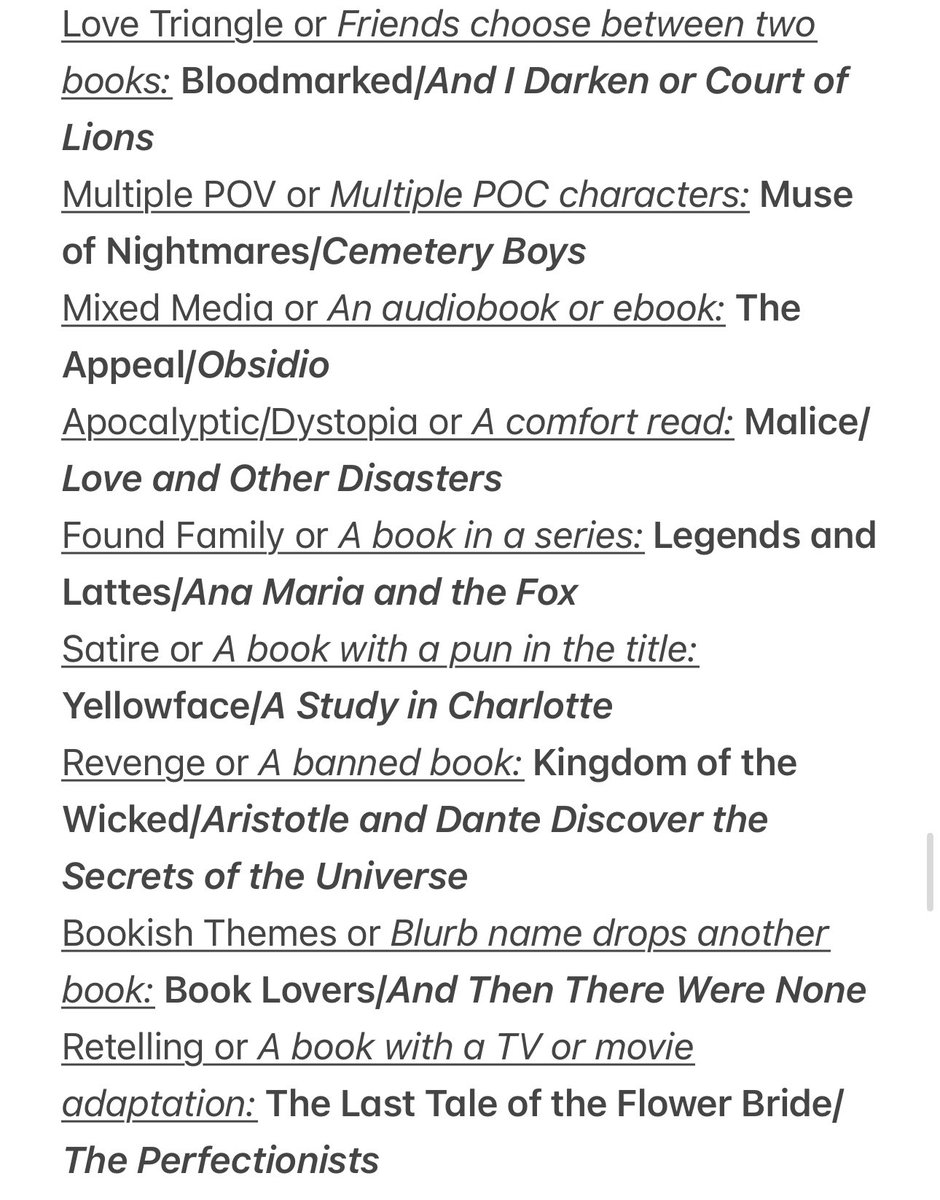 Sharing very late but it took me a while to make my <a href="/tropeicalreads/">Trope-ical Readathon</a> TBR! I finally did it though. Hopefully I will read a lot even if I’m trying to balance work with reading! Excited to do this readathon every round!