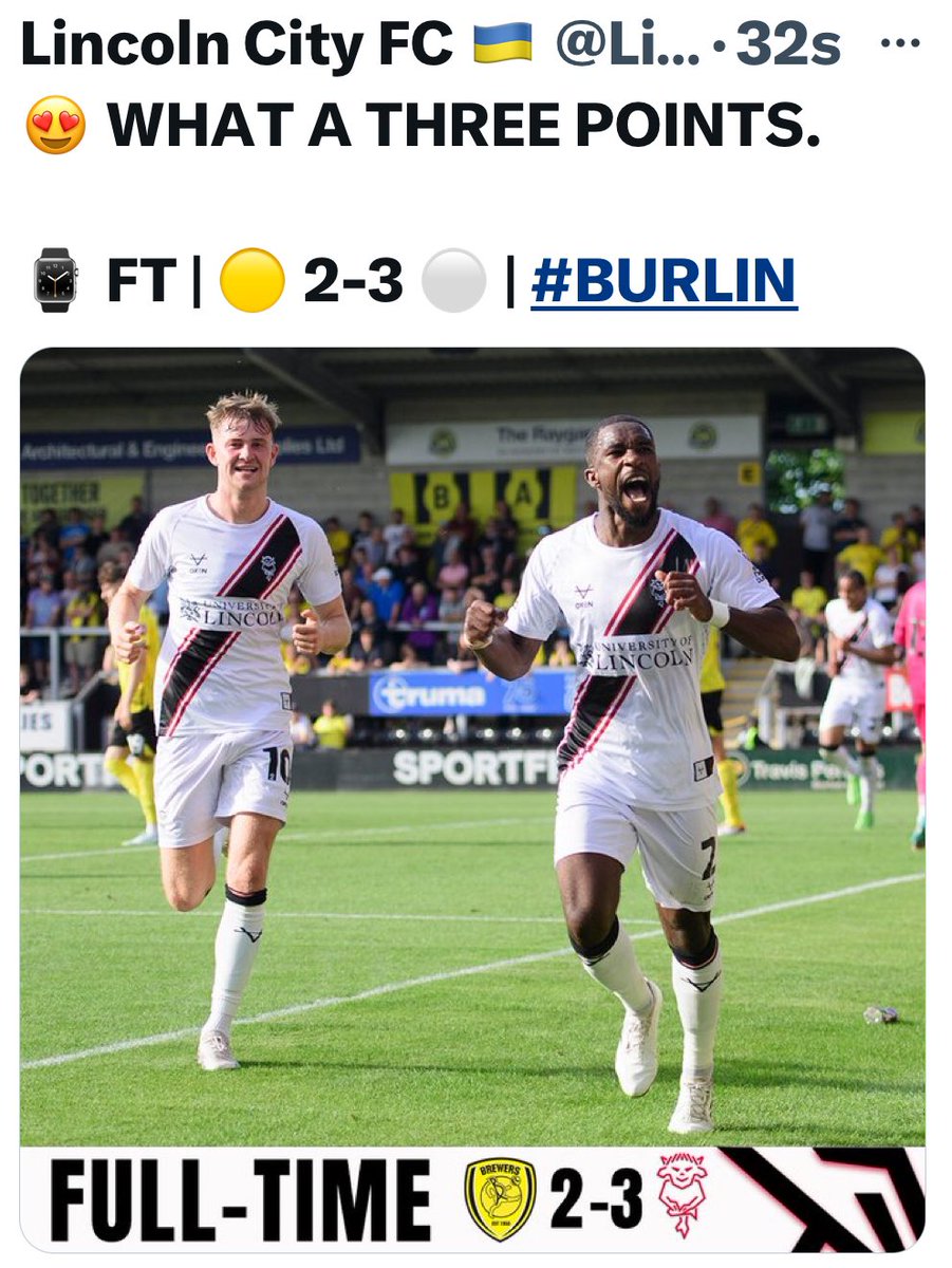 I’ve had worse opening days!
<a href="/Felixseasiders/">Felixstowe & Walton Utd FC</a> 6-1 winners followed by the mighty <a href="/LincolnCity_FC/">Lincoln City FC 🇺🇦</a> with 🌳 points on the road! ❤️🤍❤️