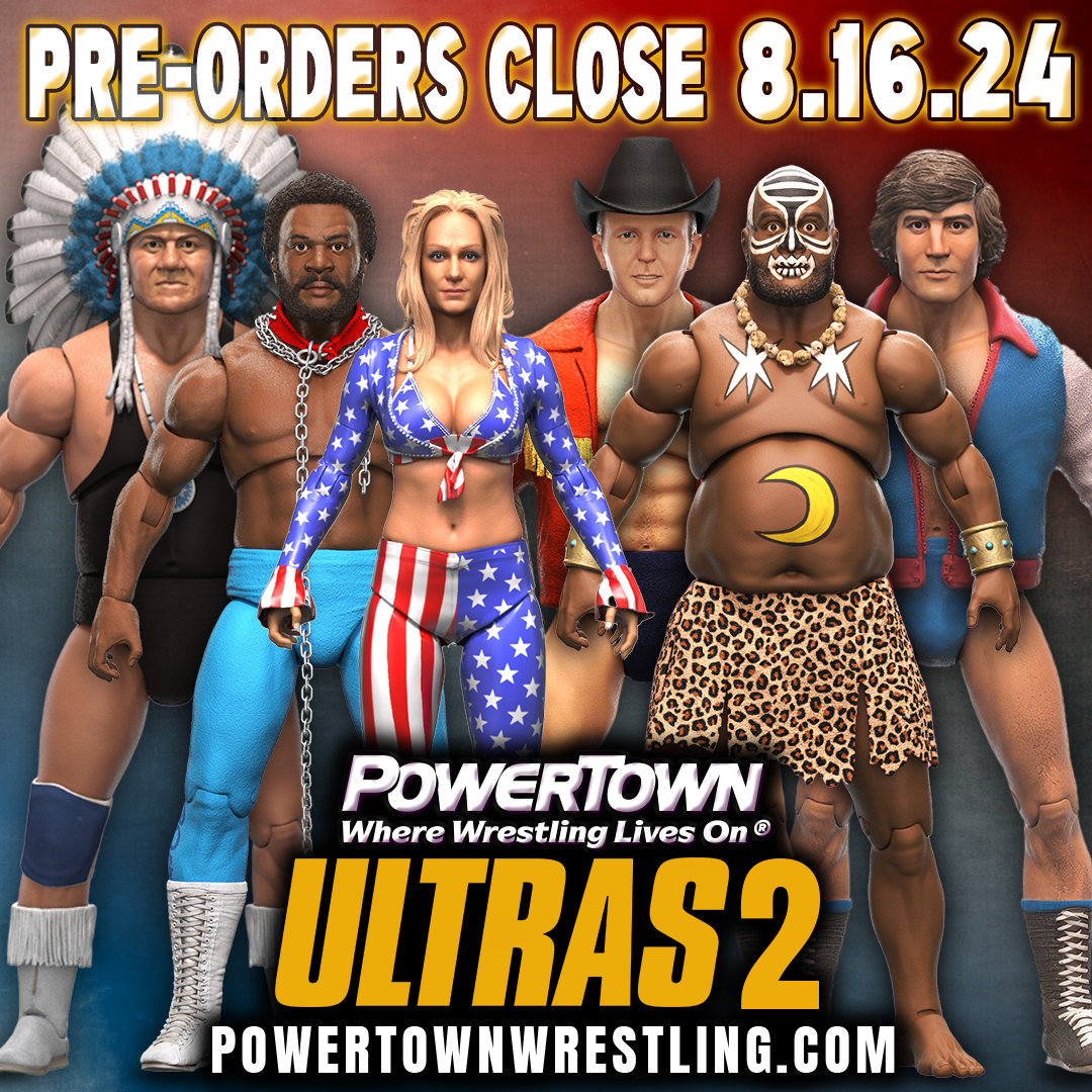 A peek at our brand-new packaging for the longest-reigning NWA World’s Hwt Champion, Dory Funk Jr. Featuring a dynamic display window to showcase the full offering! 

Pre-Orders end Friday, 8.16.24 at 11:59pm EST at powertownwrestling.com 

It’s Their Time… Again.
