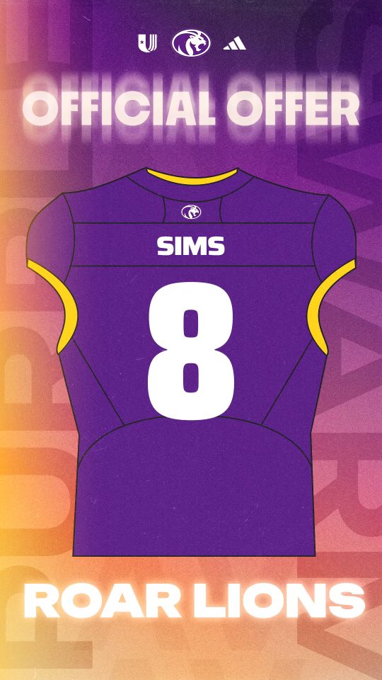 Raelon “Rae” Sims🎰🎱 (@raelons) on Twitter photo Extremely blessed to receive an official offer from <a href="/UNAFootball/">North Alabama Football</a>
<a href="/_Davis_Boy12/">⭐️Deshaun Davis⭐</a> <a href="/CoachL__/">Coach L</a>
<a href="/CoachFossett/">Adam Fossett</a> <a href="/Coach_tpike/">Torre Pike</a> Extremely blessed to receive an official offer from <a href="/UNAFootball/">North Alabama Football</a>
<a href="/_Davis_Boy12/">⭐️Deshaun Davis⭐</a> <a href="/CoachL__/">Coach L</a>
<a href="/CoachFossett/">Adam Fossett</a> <a href="/Coach_tpike/">Torre Pike</a>