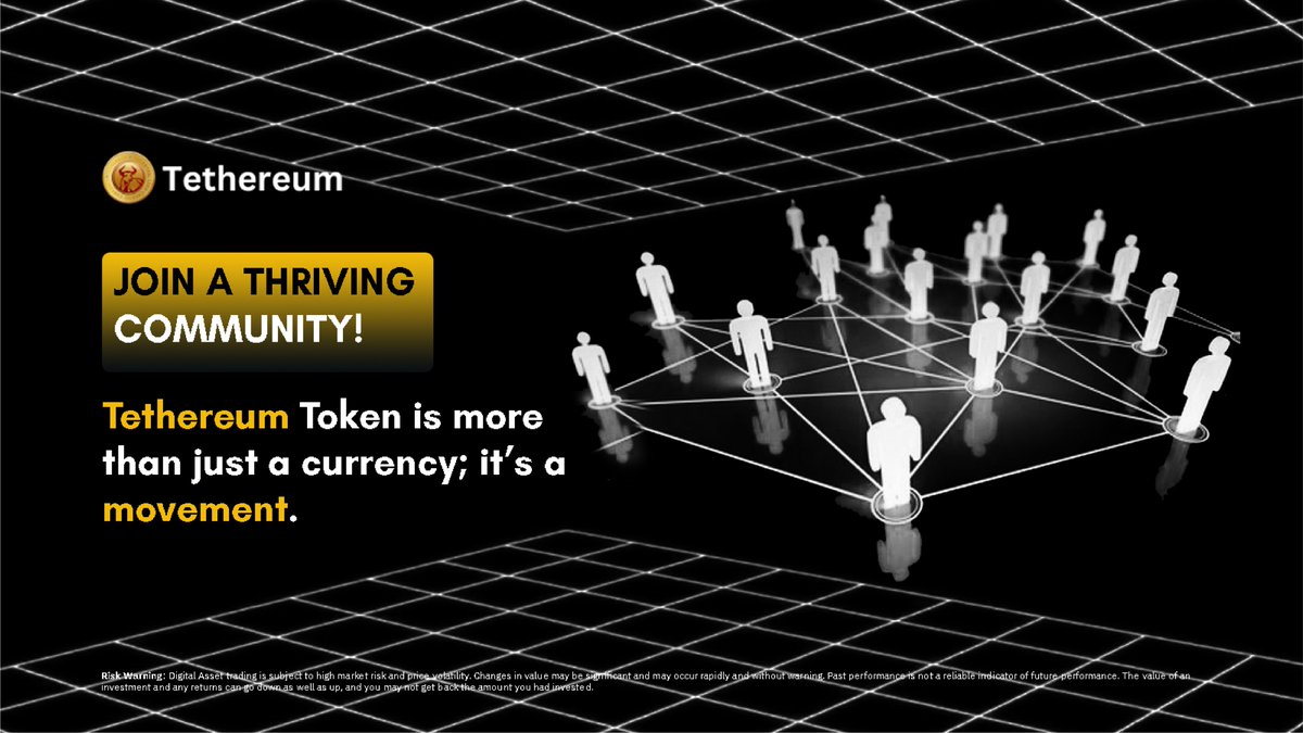 TethereumToken's tweet photo. 🚀 Join a community that’s reshaping finance! With #Tethereum, you’re not just investing in crypto; you’re joining a movement. 
Be more than just a holder, be a part of the revolution! 

#CryptoCommunity #Tethereum #T99
#Decentralize #Innovate 🌐✨#Crypto https://t.co/0MyCYumAPy