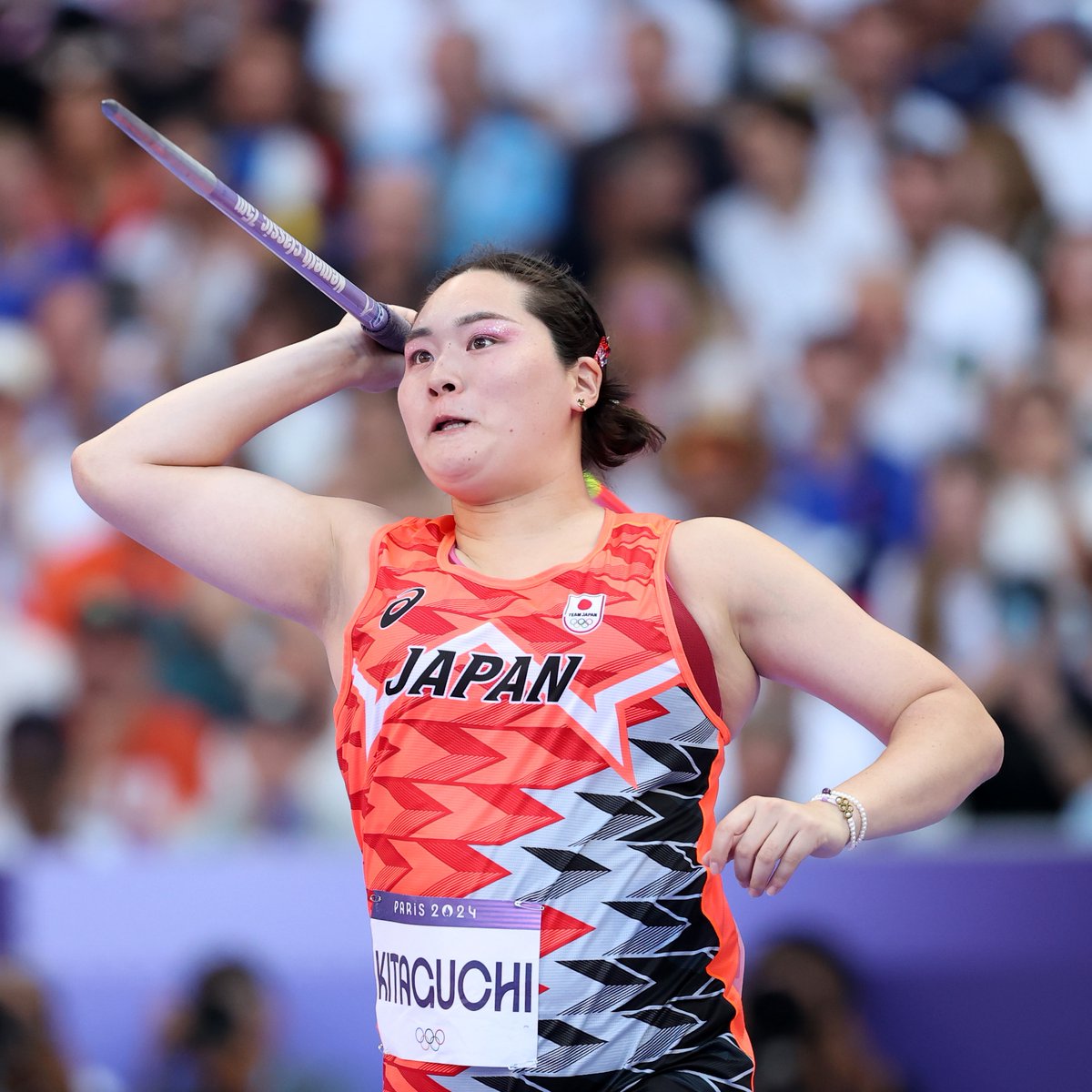 THE WORLD CHAMP BECOMES THE OLYMPIC CHAMP 💪

🇯🇵's Haruka Kitaguchi reigns supreme in the women's javelin throw final.

65.80m for the 🥇 

#Paris2024 #Olympics