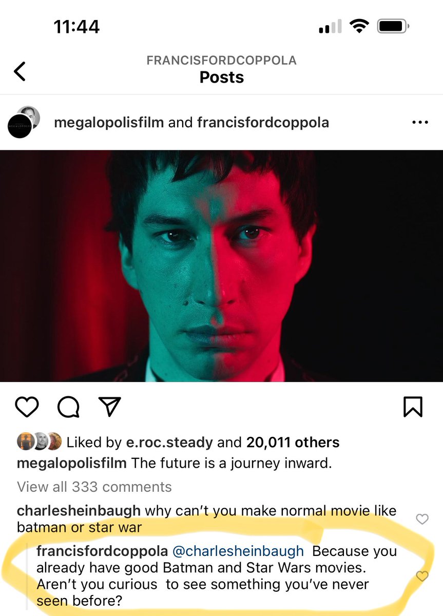 nofilmschool's tweet image. This is why we love Francis Ford Coppola.