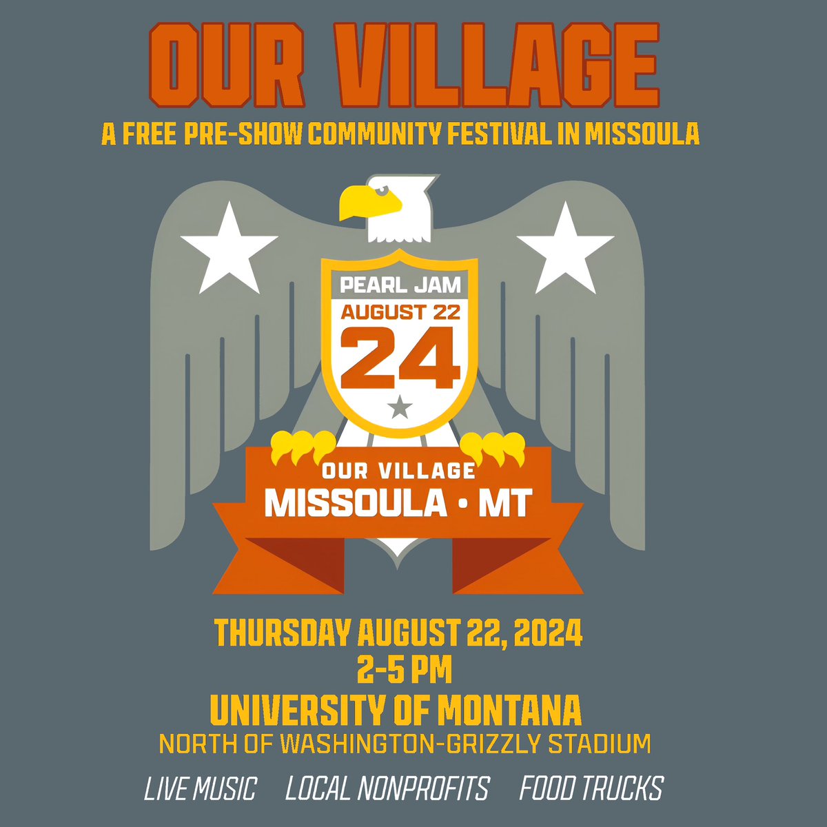JeffAmentsArmy's tweet photo. #PJMissoula is nearly here! 
Check your #10Club email for more details.
#pearljam #tenclub 
#pjtour #pjtour2024
#darkmatter #ourvillage #missoula https://t.co/64EmEghLM0
