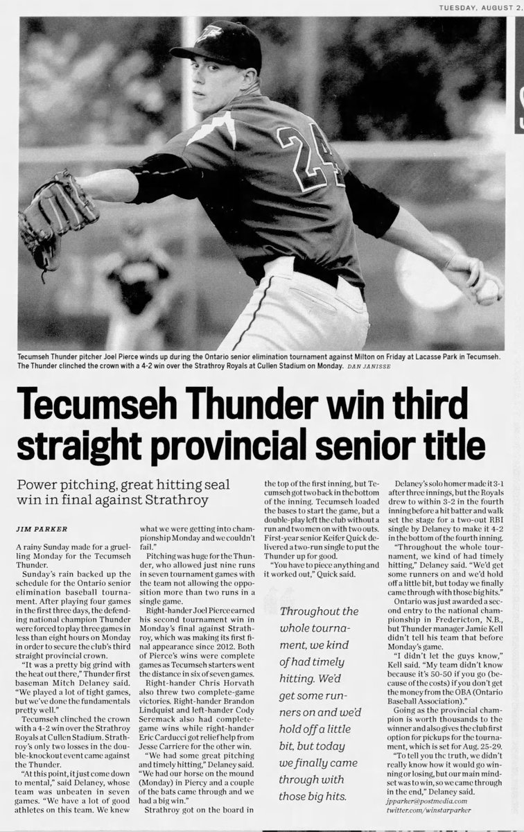 Tecumseh Baseball Club Archives tweet media