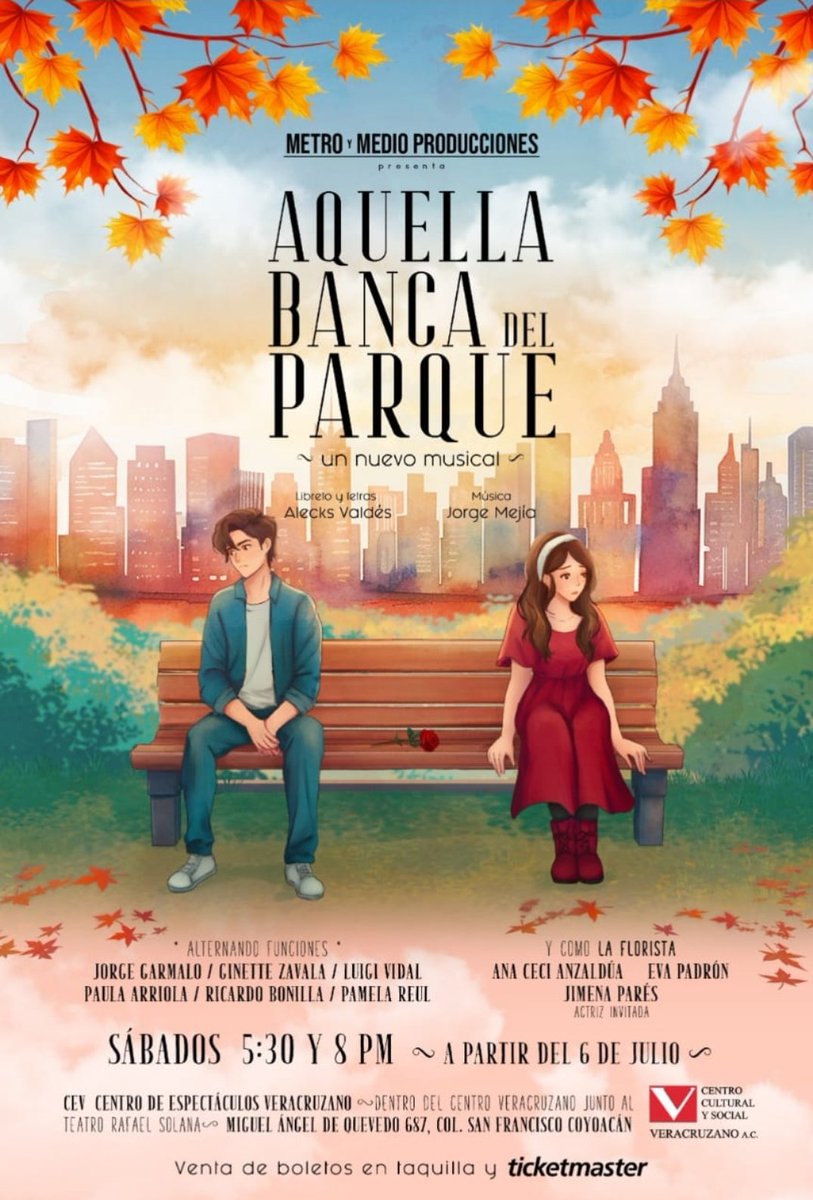 venalteatroMX's tweet image. Tenemos pases dobles para que asistan HOY a "Aquella Banca Del Parque" 8pm en el Centro Cultural Veracruzano (Al lado del Rafael Solana)

 Únicamente:
🌟Nombre completo 
🌟Like y RT 
🌟Captura de que sigues las 2 cuentas 👇🏽

instagram.com/venalteatromx?…

instagram.com/aquellabancamx…