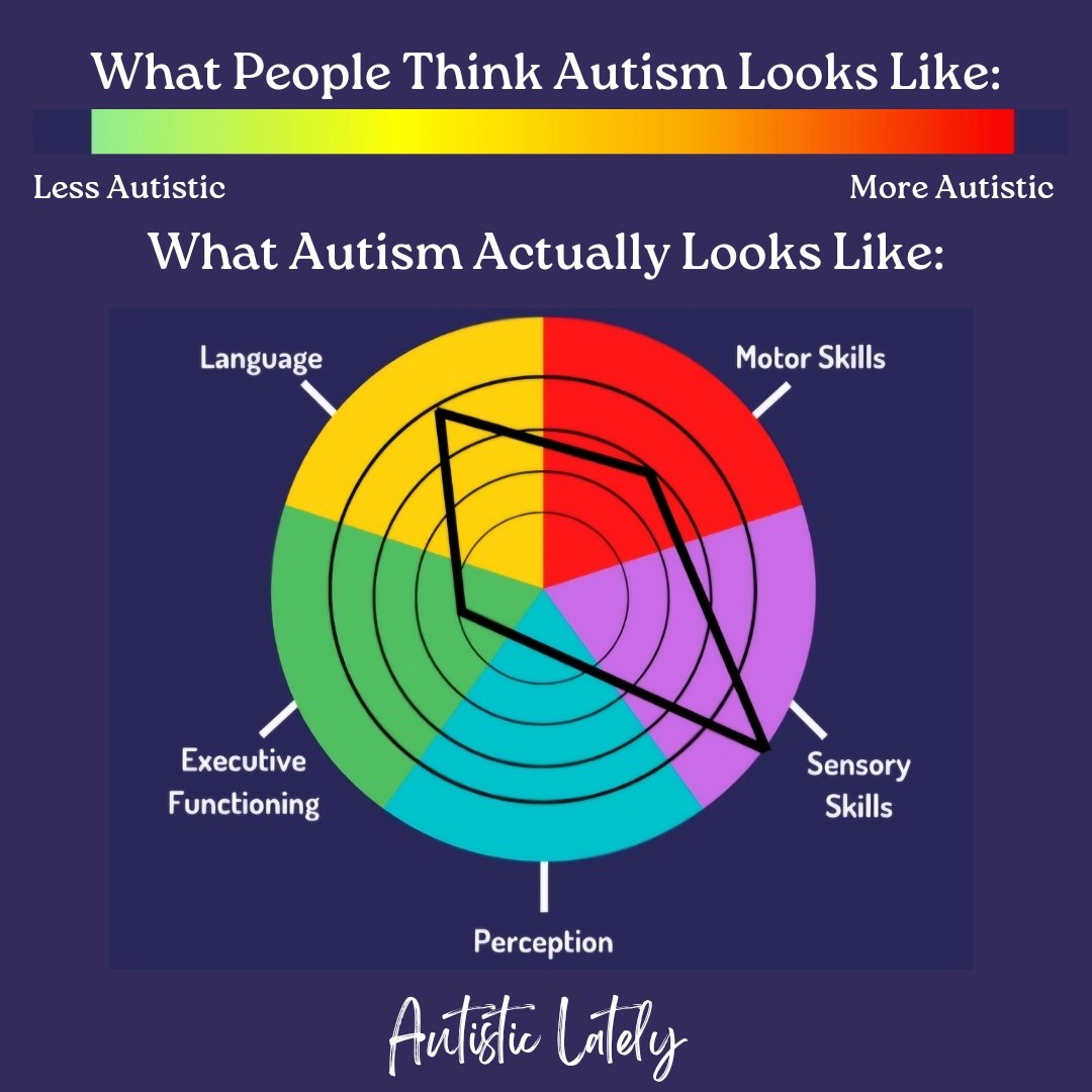 autistic_lately's tweet photo. This concept is so vital to understanding Autism! 

A graphic like this is very helpful when trying to explain how our brains work.

#autismacceptance https://t.co/2IWzDqwjs9