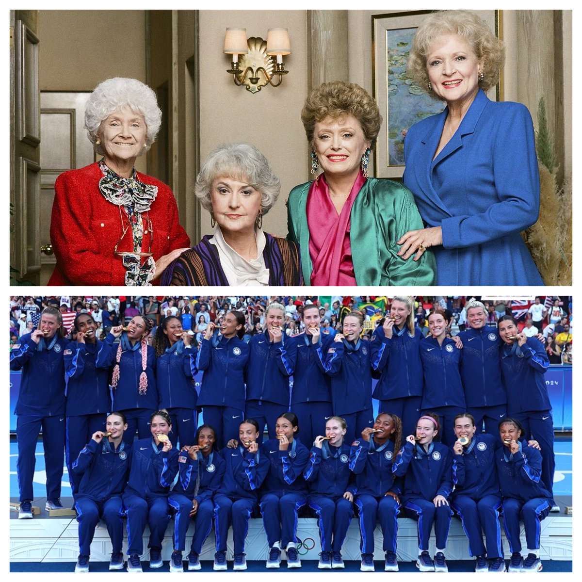 Spot the difference. 
🥇🥇🥇🥇🥇🥇🥇🥇🥇🥇🥇🥇🥇🥇
<a href="/USWNT/">U.S. Women's National Soccer Team</a> #USAvsBrazil #OlympicGames