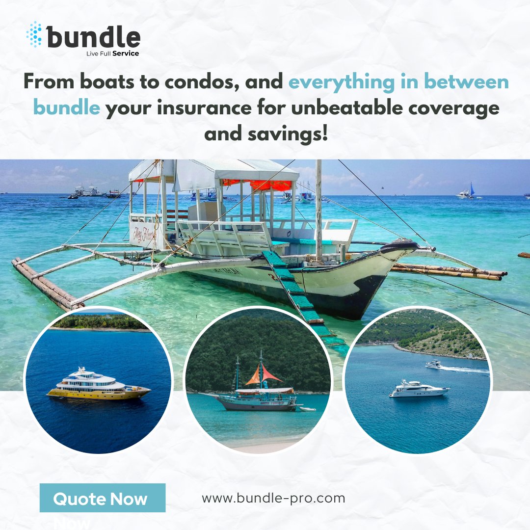 bundleonline360's tweet image. From boats to condos, and everything in between—bundle your insurance for unbeatable coverage and savings! Get a custom plan that fits all your needs in one easy step.

For more details:
Visit our website: bundle-pro.com

#InsuranceBundle #BoatCoverage #SaveMore #bundle