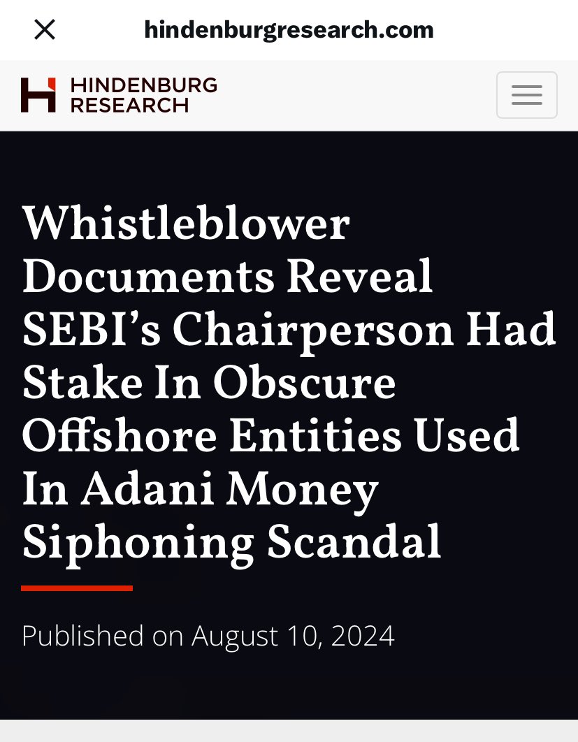 TheJunedAlam's tweet photo. Hindenburg Research report
#Hindenberg #Adani #SEBI https://t.co/HXEuLLEqXY