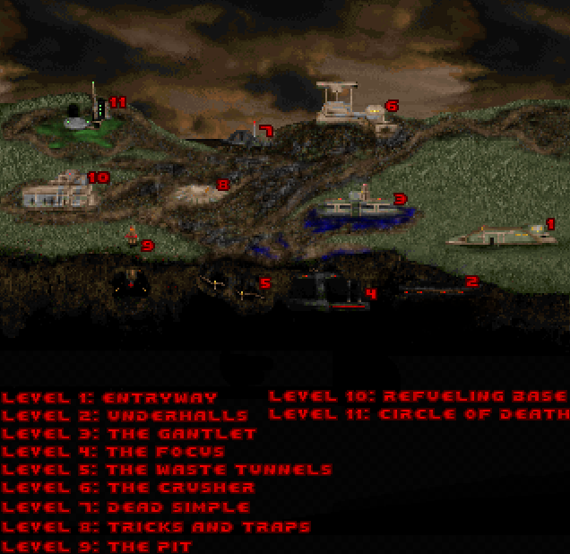 #Doom Fan-made Doom 2 Intermission Screen Map Guide (The Space Station)