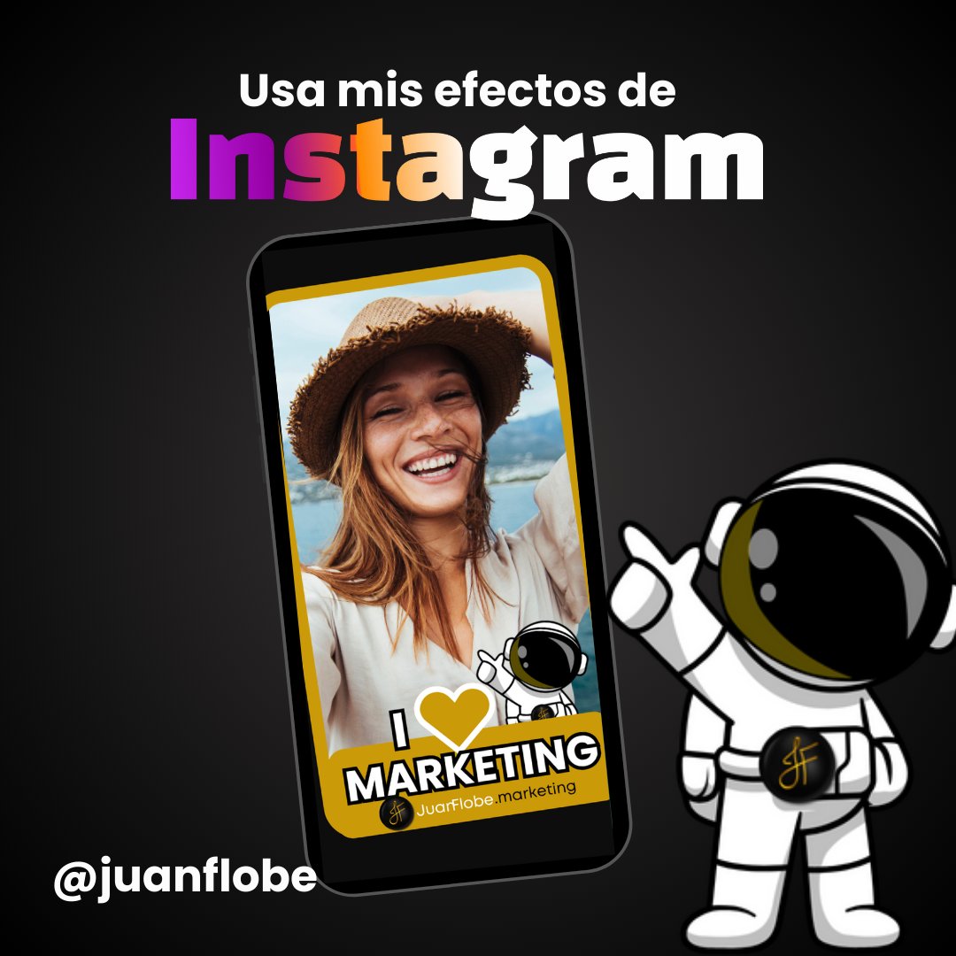 ¡Hey! ¿Sos marketer? te invito entonces a usar mis filtros en tus fotos o stories de instagram, solo ve a mi perfil (juanflobe) y busca las estrellas ✨ 

#marketer #marketingdigital #juanflobe