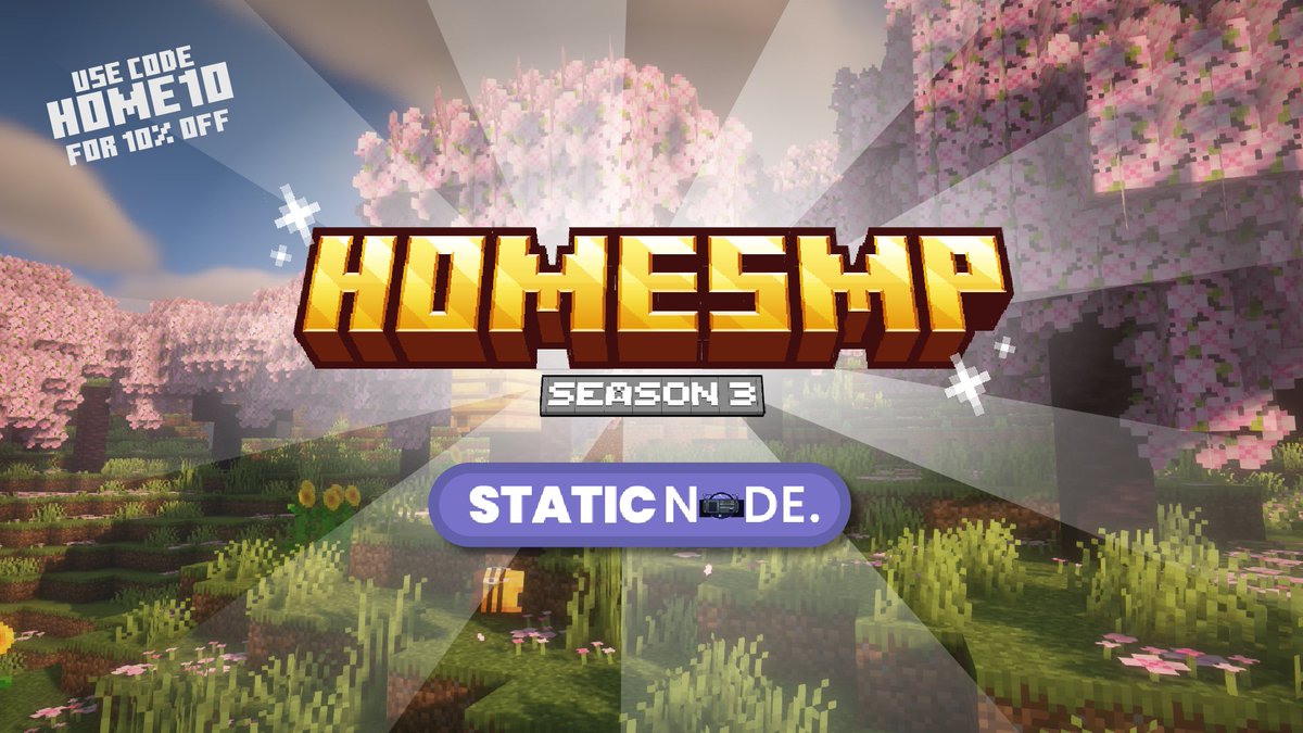 🌸🌱 Spring into action with <a href="/StaticNode/">StaticNode</a>'s amazing server hosting deals!   

Get 10% off with code HOMESMP.   

Enjoy 24/7 support and 99.9% uptime! 🌼💪   
staticnode.org 

#ServerHosting #Minecraft #Gaming