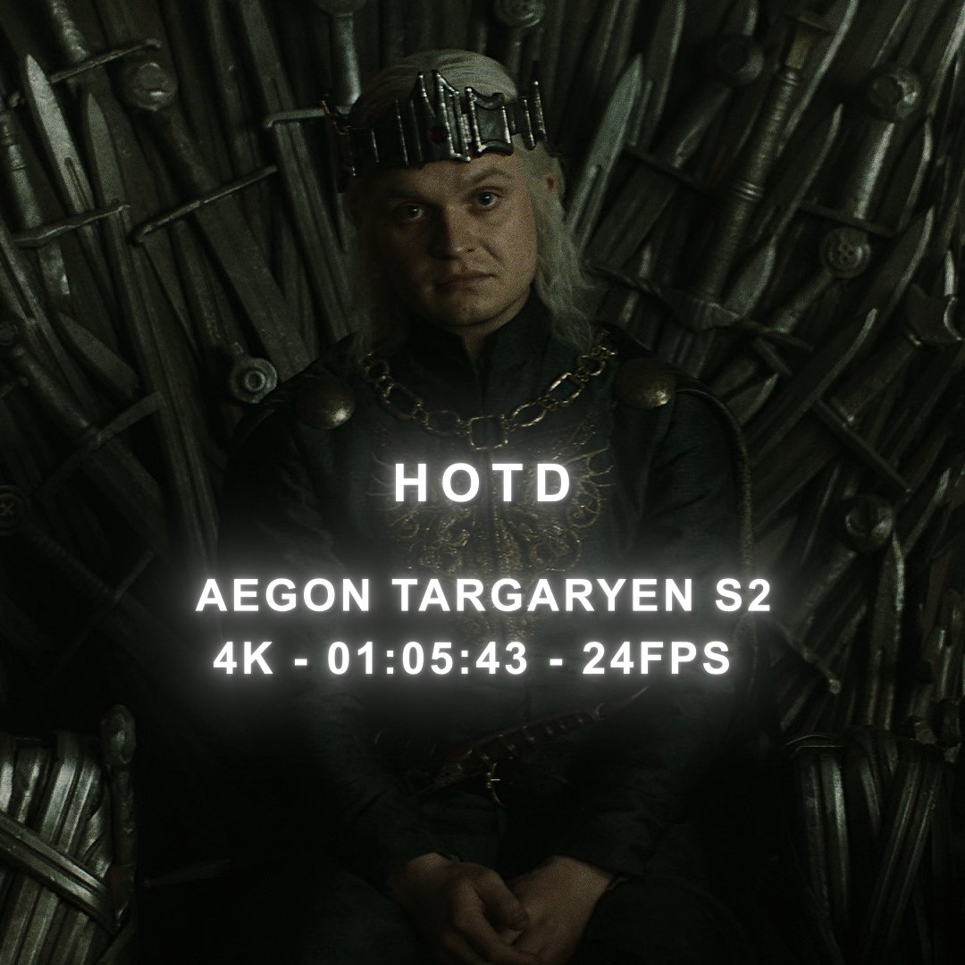 logolessmulti_'s tweet photo. HOUSE OF THE DRAGON I AEGON TARGARYEN SEASON 2

LINK: https://t.co/zvRDhUqbrI

4K 01:05:43 24FPS

CREDIT: 411scenes https://t.co/qpR4w5k3Vo