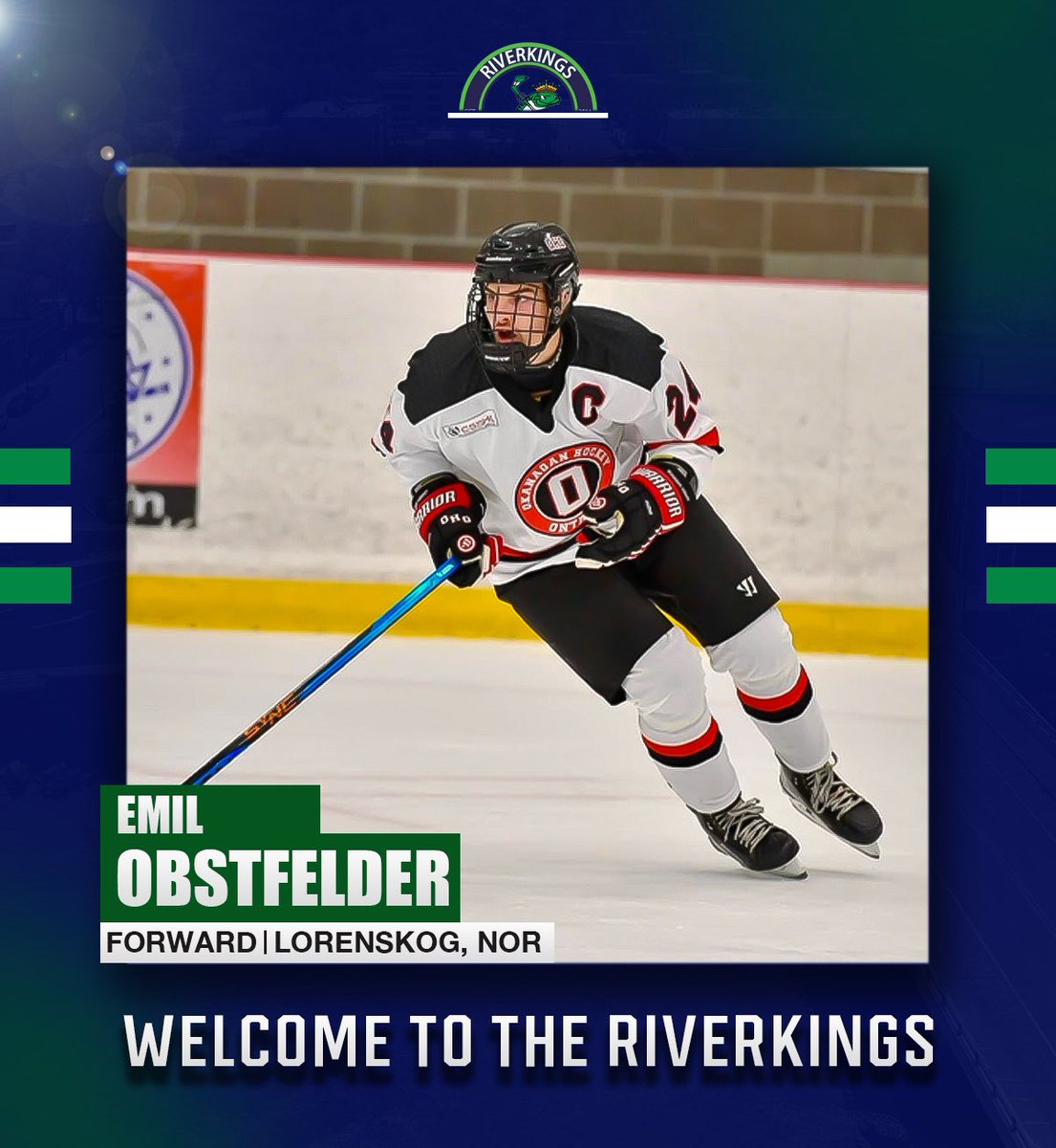 🚨 NEW SIGNING 🚨

The Norwegian native Emil Obstfelder has signed and will make is way out to Rapids city. 

Emil played with the Okanagan Hockey Ontario U18 club last season combining 24 pts in 19 game played!

Welcome to the Riverkings