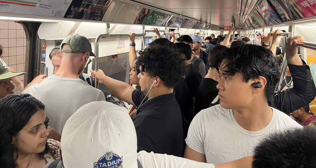 When you operate NWK-JSQ with an absurd 40 minute weekend schedule, you MUST run MORE JSQ to WTC trains!!! The trains leave JSQ packed with a 40 min backlog of people, and arrive at Grove full beyond capacity.  <a href="/PANYNJ/">Port Authority of NY & NJ</a> <a href="/PATHTrain/">PATH Train</a> #PathFail #PathSucks <a href="/NJTPA/">NJTPA</a> <a href="/CommutingLarry/">Larry Higgs</a>
