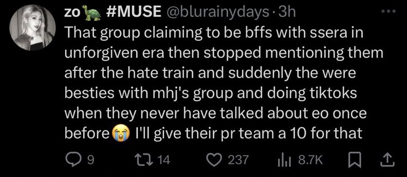 let’s not do too much now😭 between the fandoms it’s fine but trying to make the groups out to be evil is a tad too far