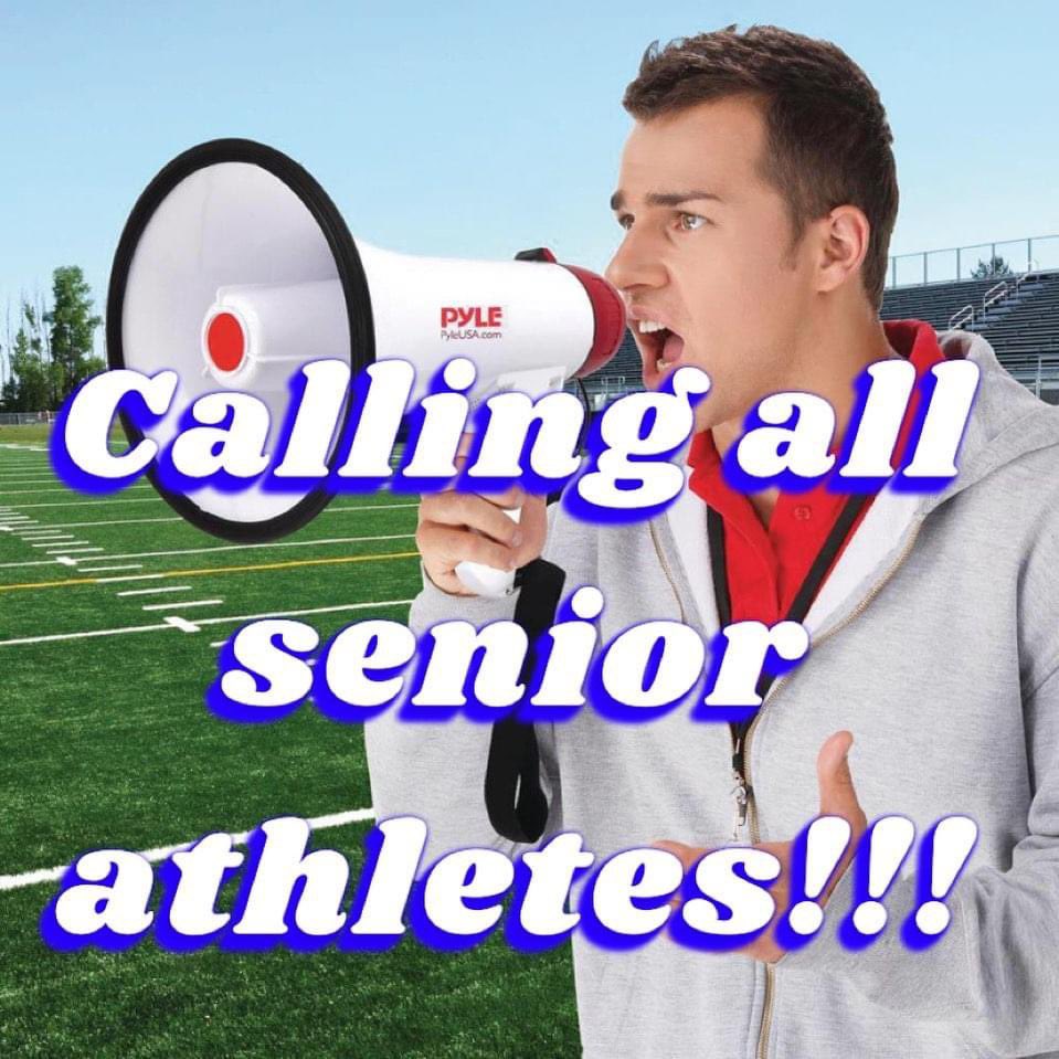 📣ALL SENIOR ATHLETES📣
It’s time to get your picture taken for senior banners. Come to the field entrance on Monday 8/26 or Tuesday 8/27 at 9am.
All seasons - all Senior Athletes! 
⚽️🎾🏐🏀🏈⚾️🥎🥅🥍🏌🏻🤸🏻‍♀️🏃🏽‍♂️<a href="/MillisAthletics/">Millis Athletics</a>