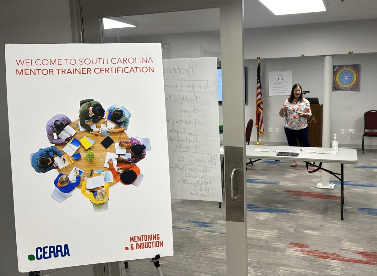 cerrasc's tweet image. Experienced mentors interested in becoming a trainer must attend a two-day Mentor Trainer Certification Training.  On July 25&amp;amp;26, mentors from around the state attended Trainer Certification and are eager to coach teachers in their districts.   #TeacherMentors #MentorDevelopment