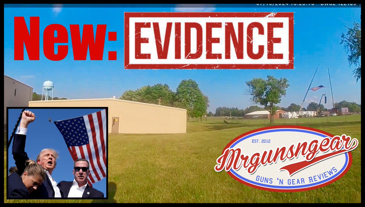 Mrgunsngear's tweet photo. Breakdown of the new bodycam footage from the assassination attempt of President Trump is live on the channel.   As you can probably guess - it raises new questions.... 🤨

#trump #AssassinationAttempt #ButlerFarms #police https://t.co/0amoKNn82X