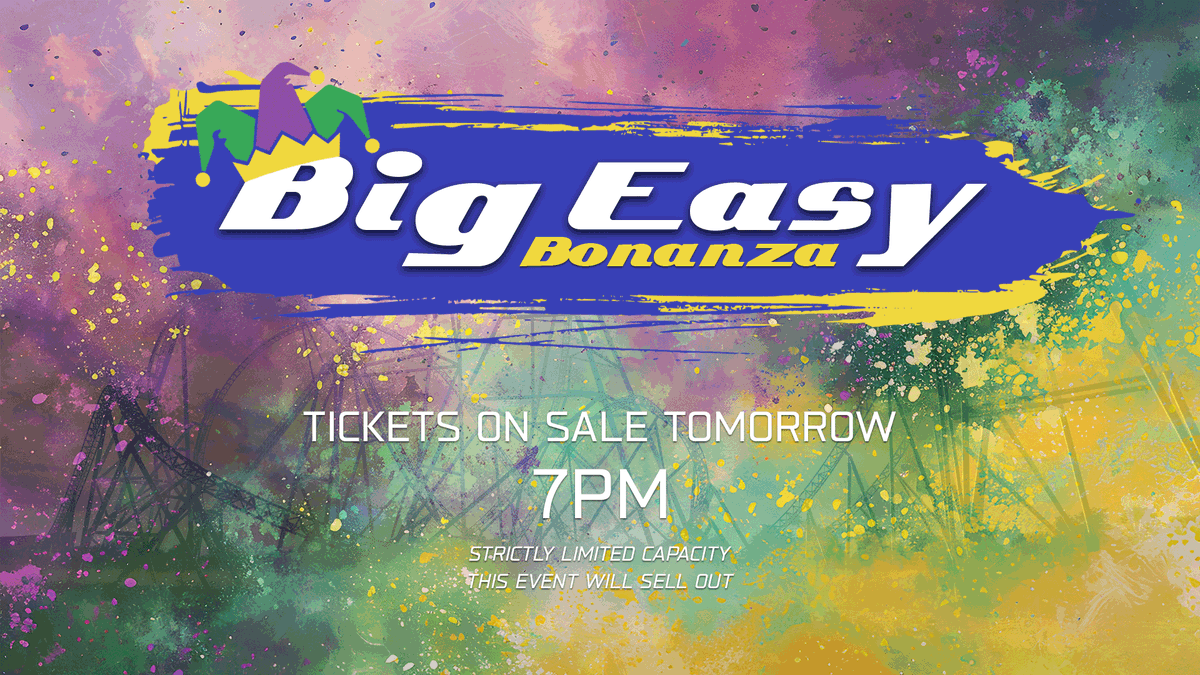 AttractionSc's tweet photo. Get ready to let the good times roll at Big Easy Bonanza, our second @THORPEPARK event of the year which is set to feature a presentation and Q&amp;A about Big Easy Boulevard, Fastrack passes &amp; exclusive ride time on Hyperia!

Tickets on sale 7pm tomorrow 👉 https://t.co/CFngMztzz9 https://t.co/TGZTHY5enk