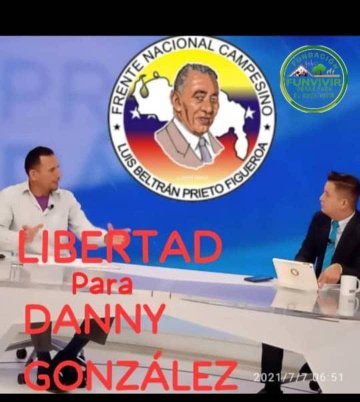 #ElCampoEsNuestroFuturo

Libertad para el Dirigente Campesino Danny González preso en el Edo Barinas por denunciar las mafias corruptas del INTI. 🇻🇪

fncrps.maestro.prieto.figueroa@gmail.com